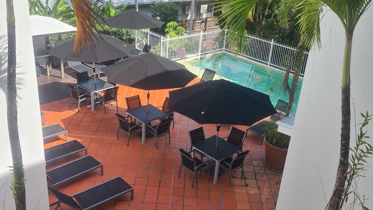 Rear pool and BBQ area