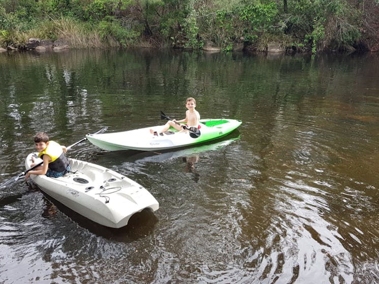 Kayaking or swimming at the creeks