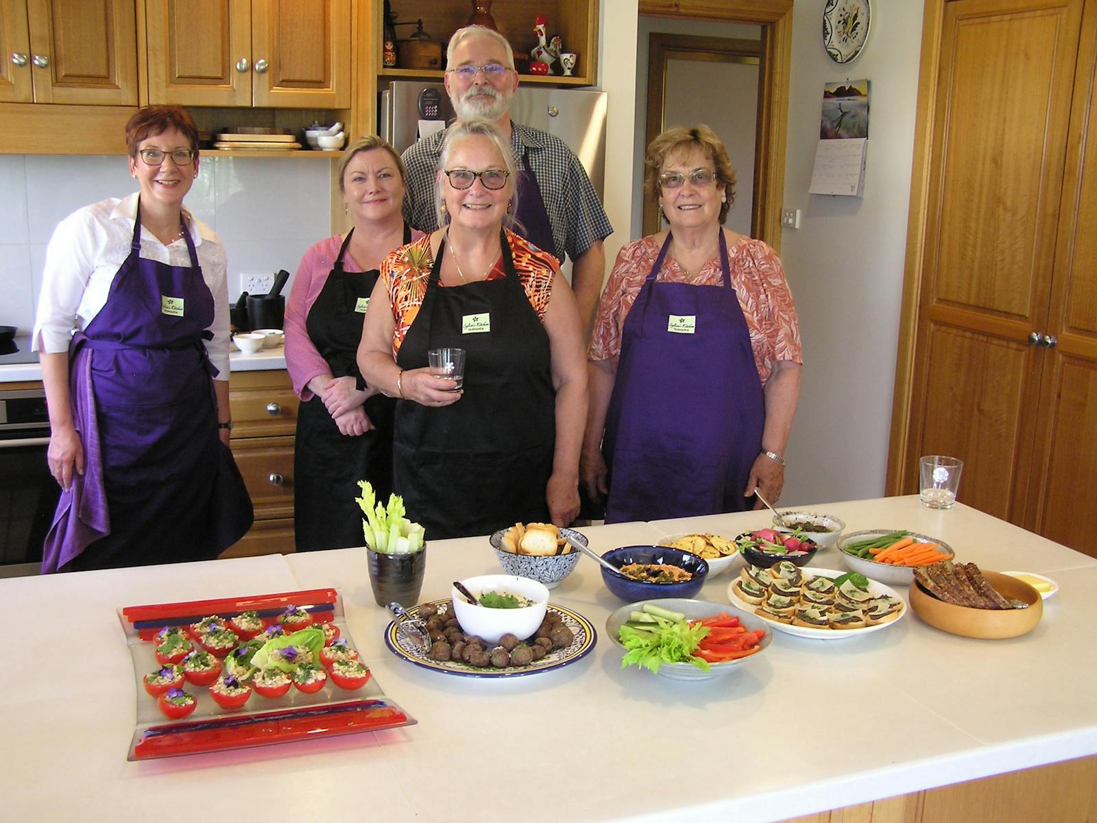 Happy Cooks at Sylvia's Easy Entertaining Class