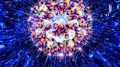 Child enjoying the Illuminate exhibition