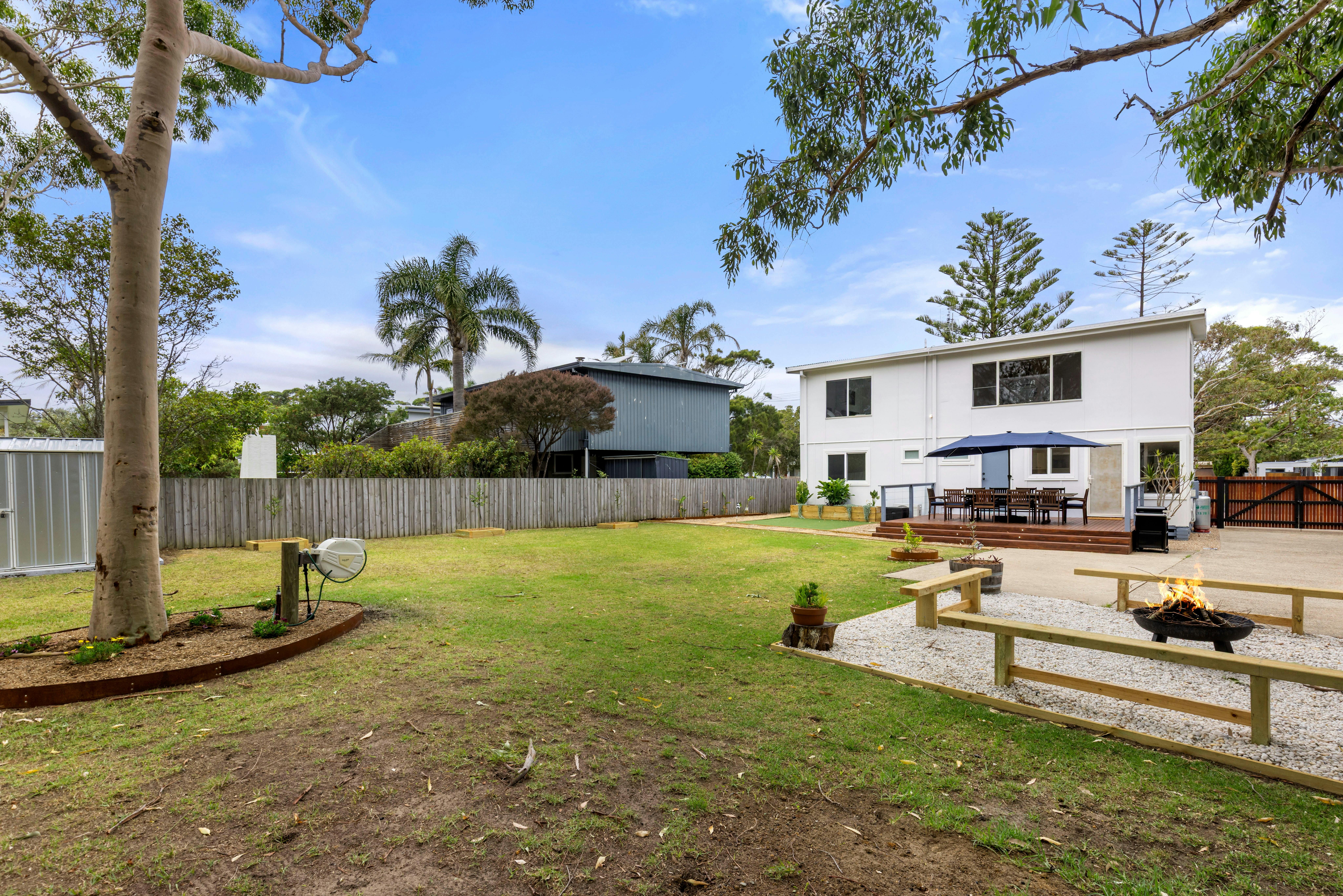 Backyard with Fire Pit, Outdoor Dining