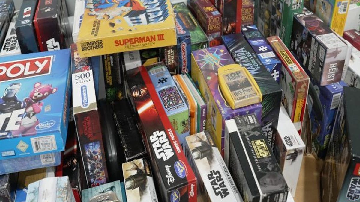 An assorted mix of games and puzzles on a table