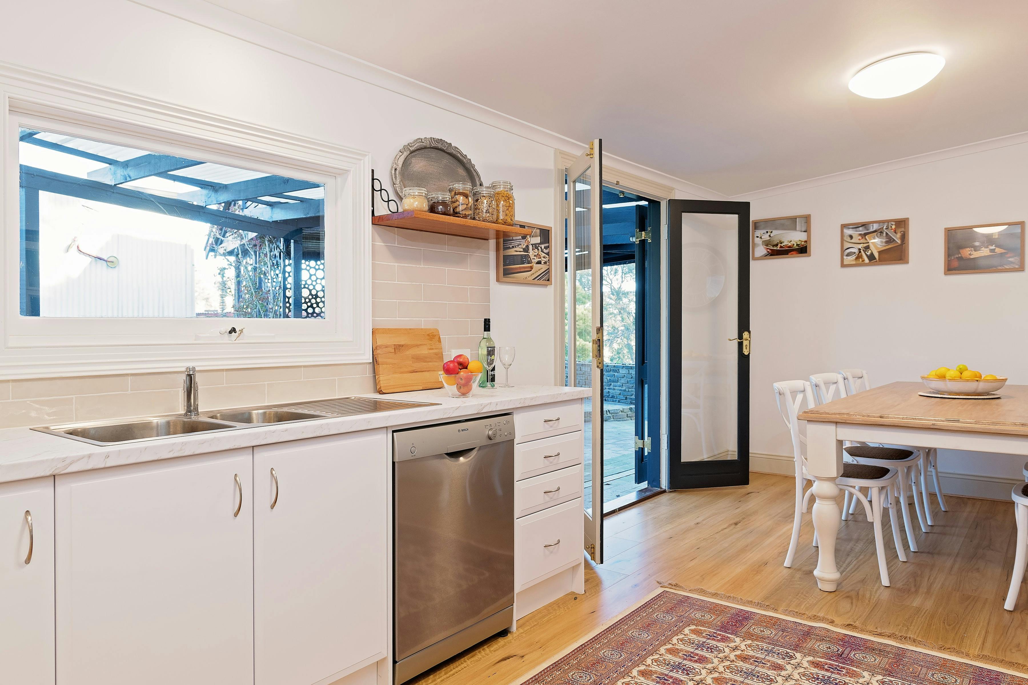 Kitchen and dining area