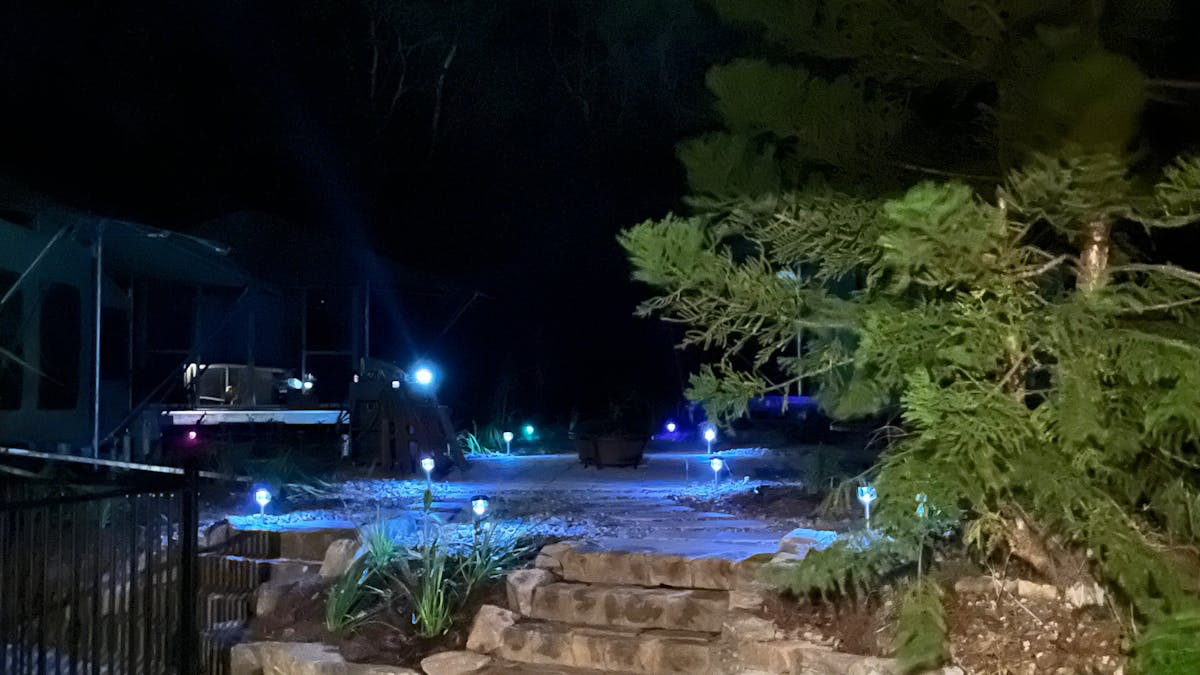 Lights around the gardens