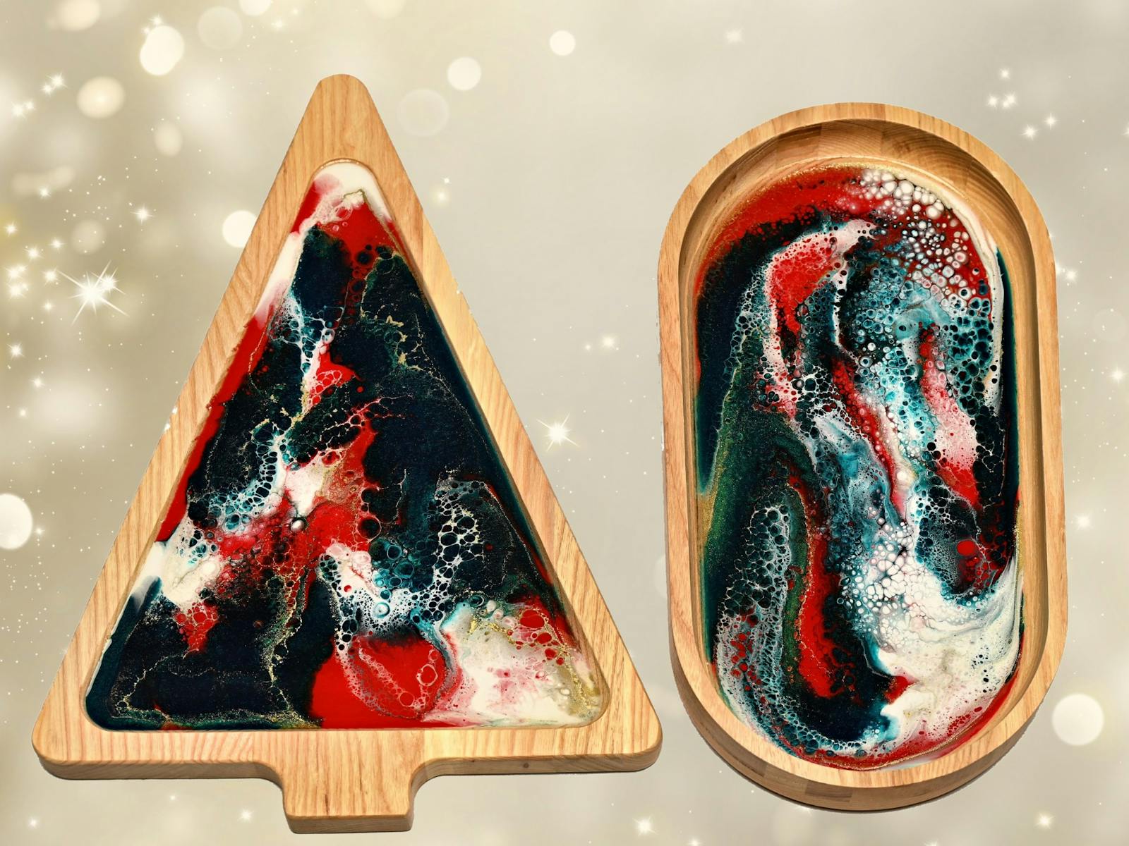 Christmassy Resin Platters