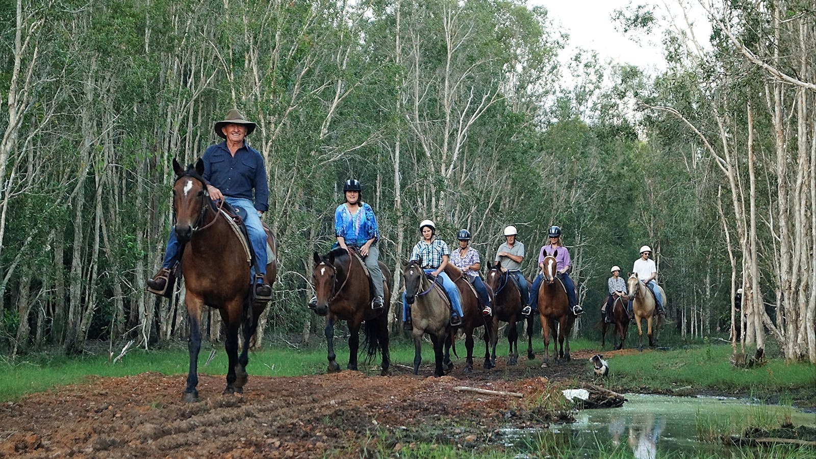 Horse back riding through the property with Norman McLean leading