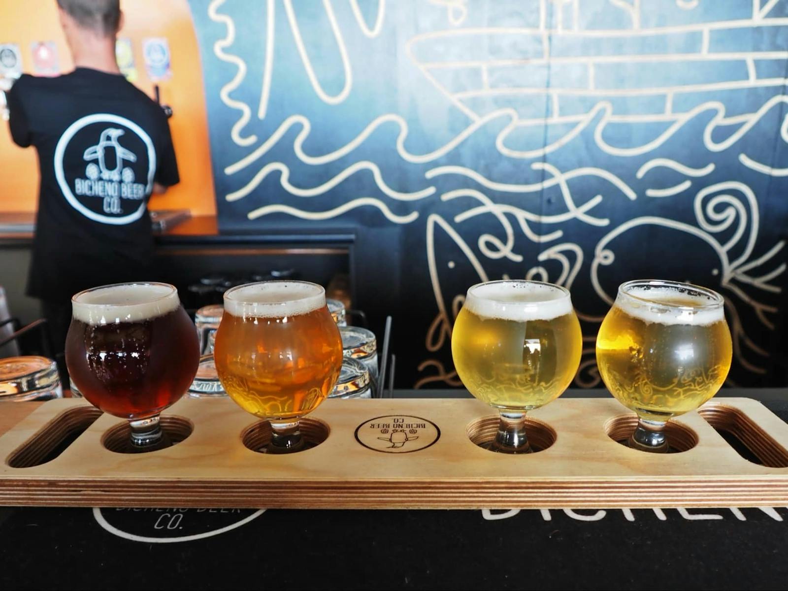 Beer tasting paddle