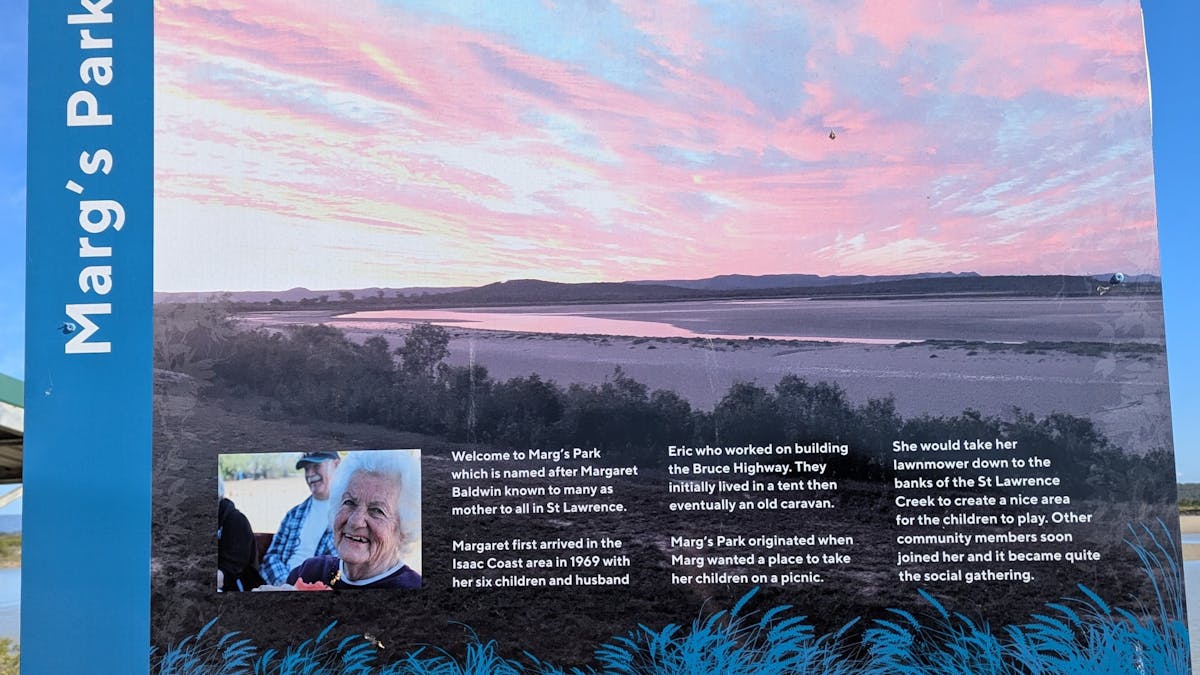 Marg's Park sign
