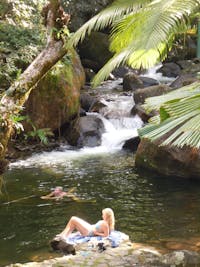 Their own private swimming hole and waterfalls.