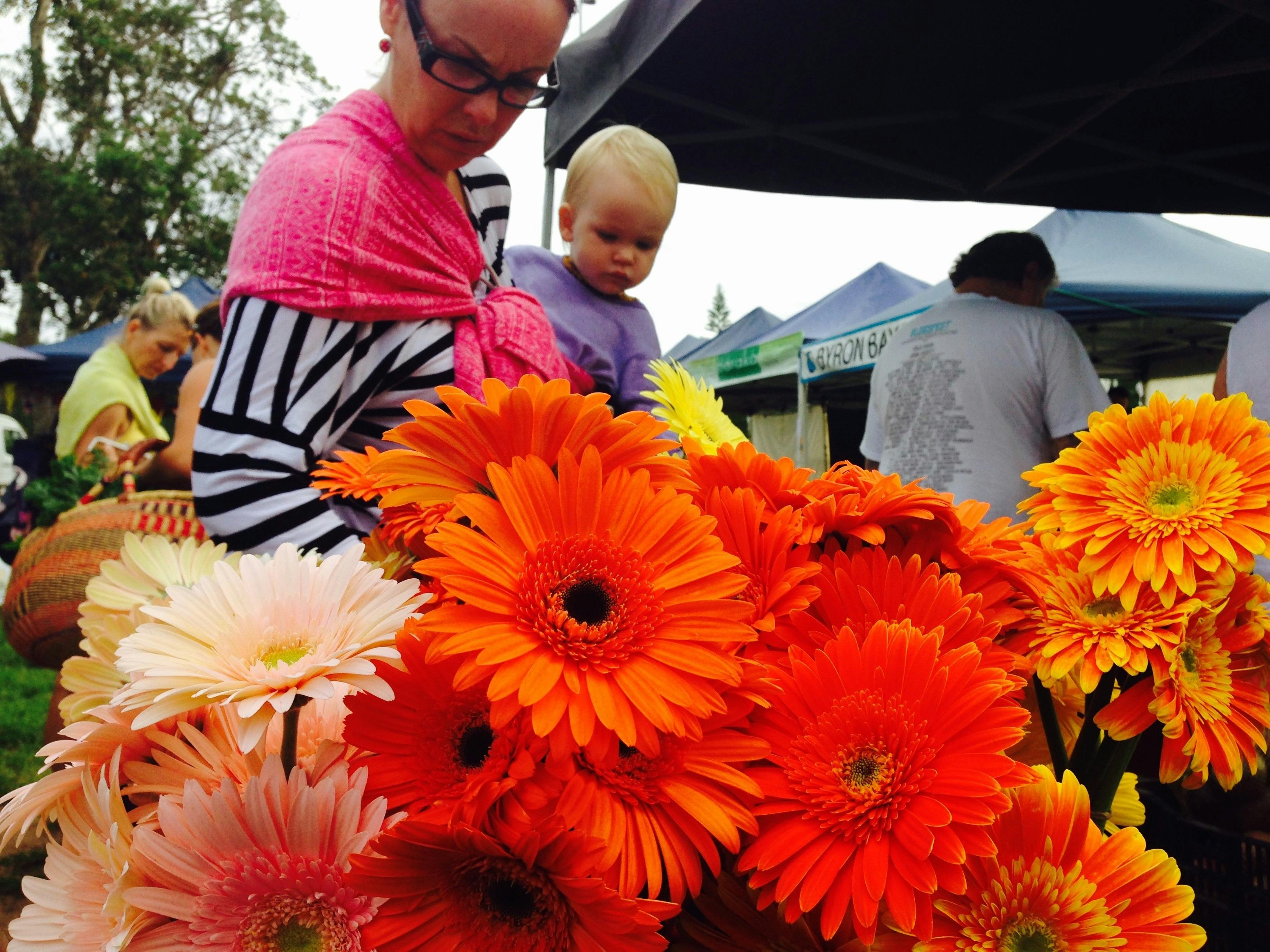Image of flowers for sale at the market