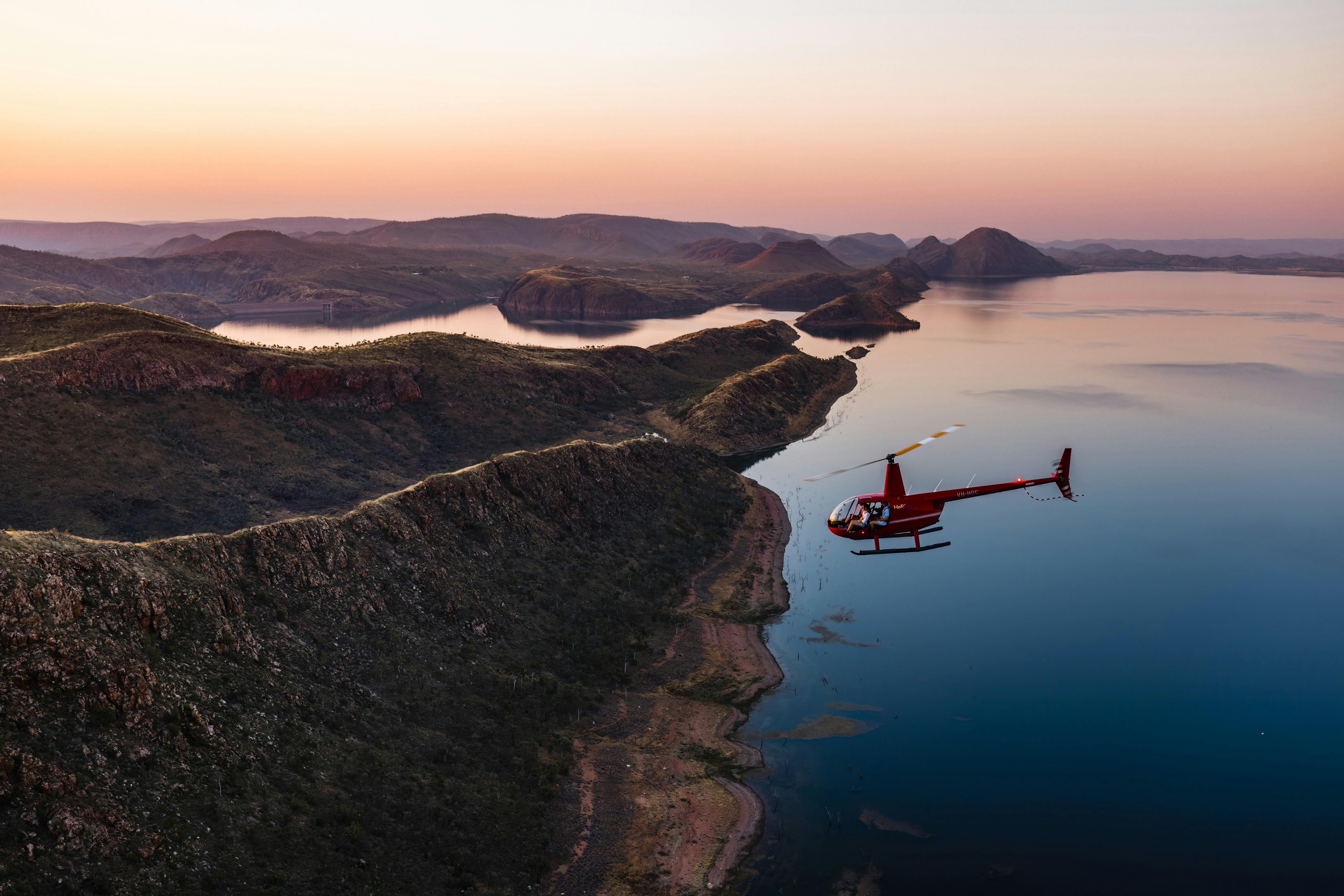 Flying over Lake Argyle