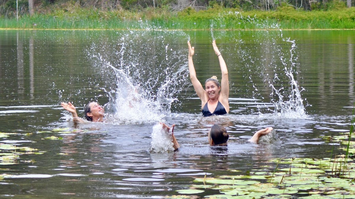 Girls in the Creek
