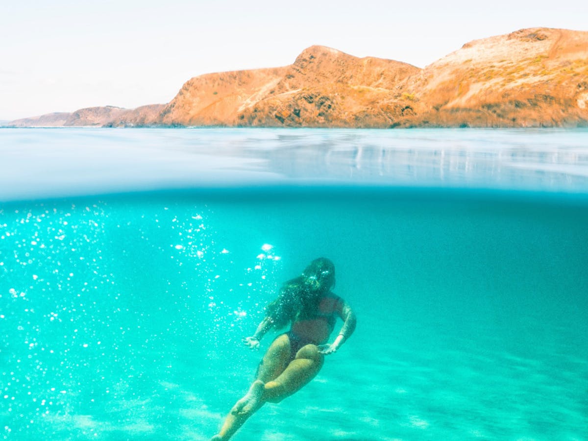 Swimming at Second Valley