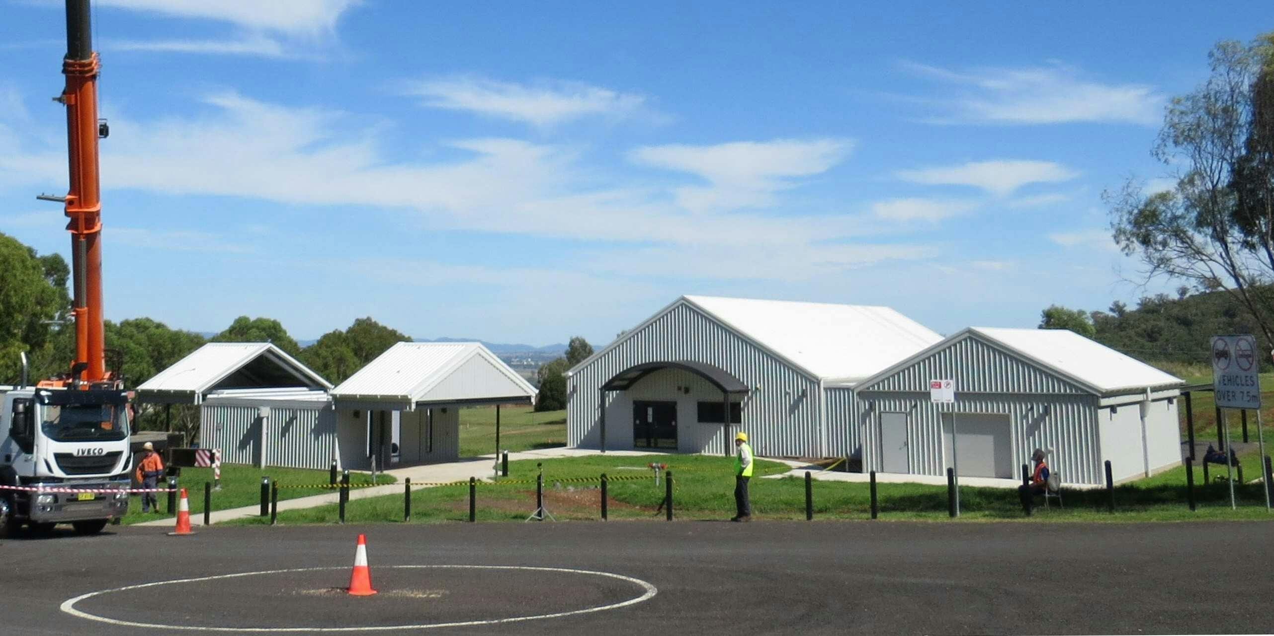 Hewitt Observatory with roof open ready for installation of the 8 tonne Hewitt Astro-Camera.
