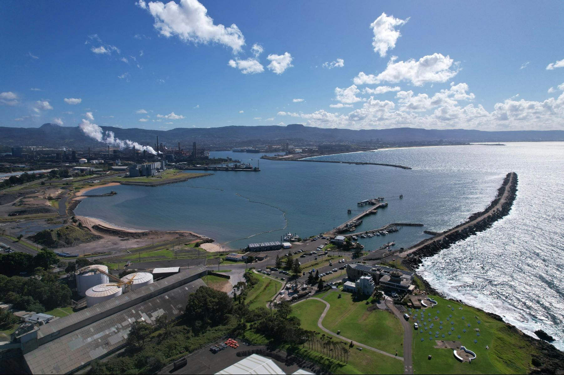 A view of the Marine Heritage Park, Port Kembla, Wollongong