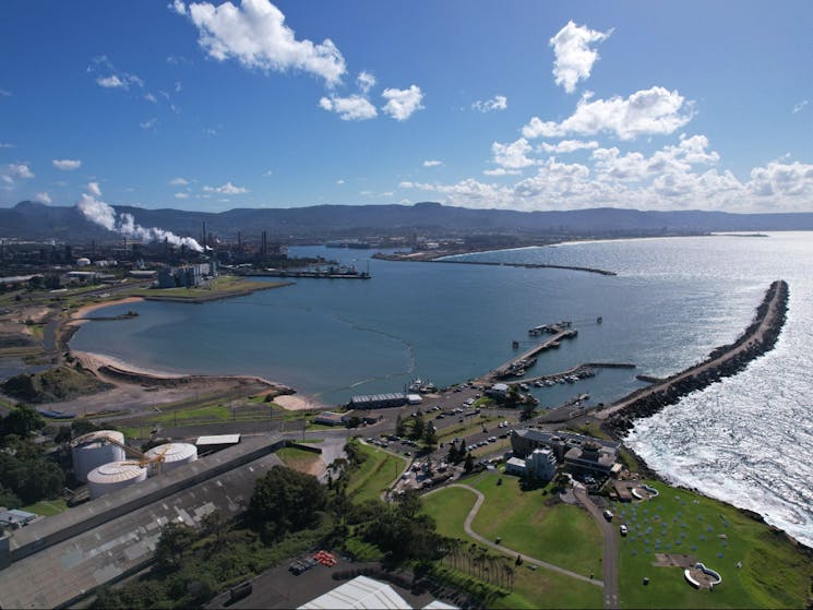 A view of the Marine Heritage Park, Port Kembla, Wollongong