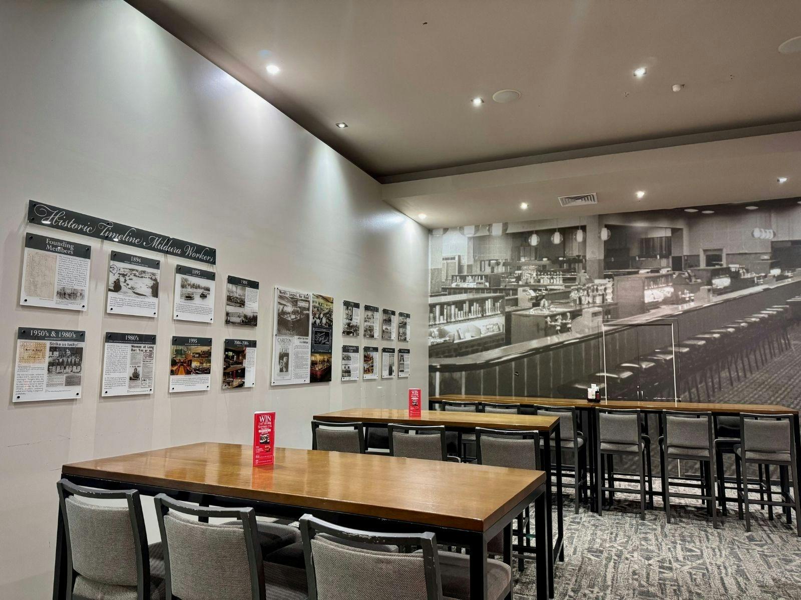 Discover the Club’s history through the photographs and stories displayed on its walls.