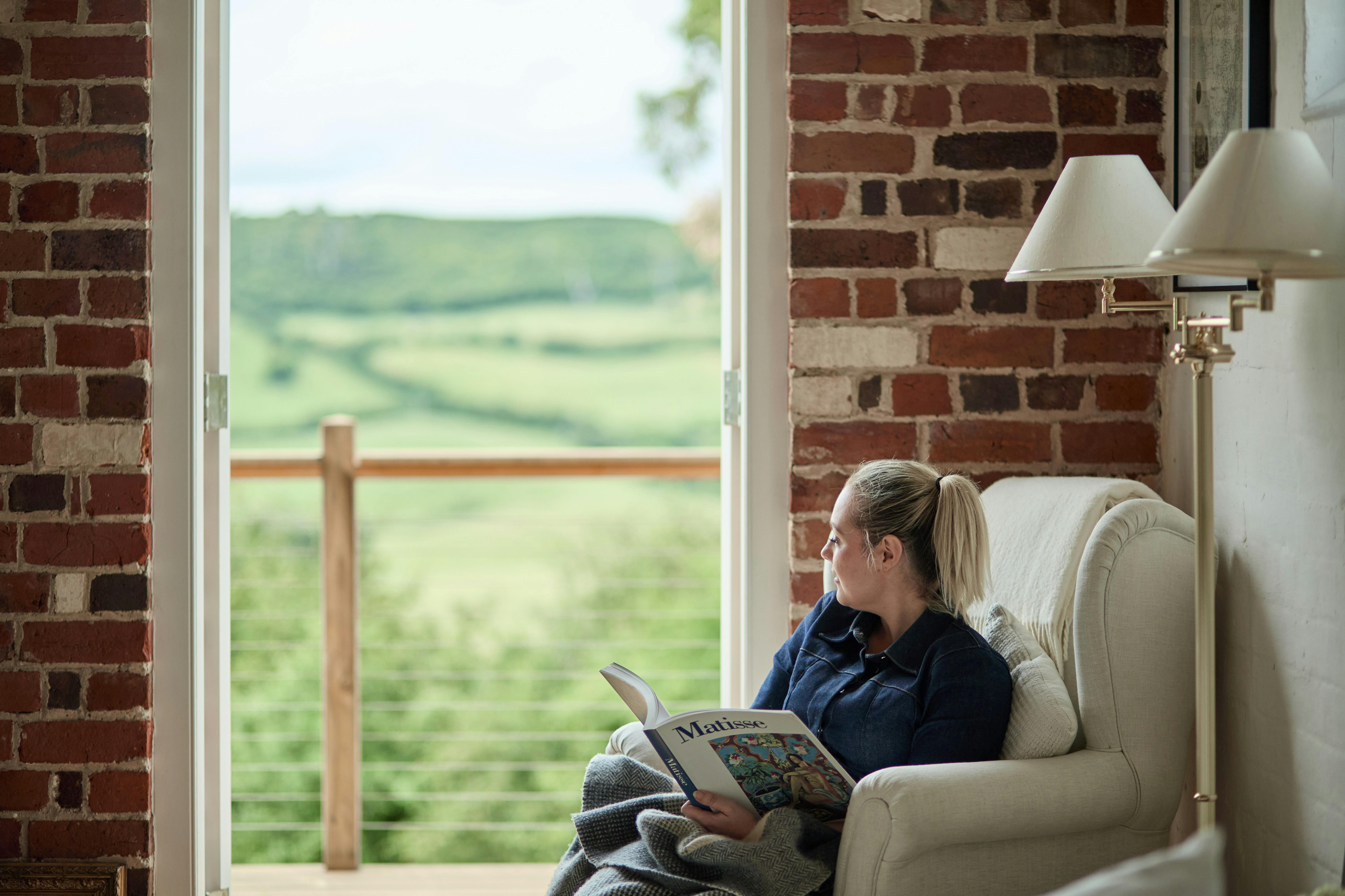 Looking out at the view