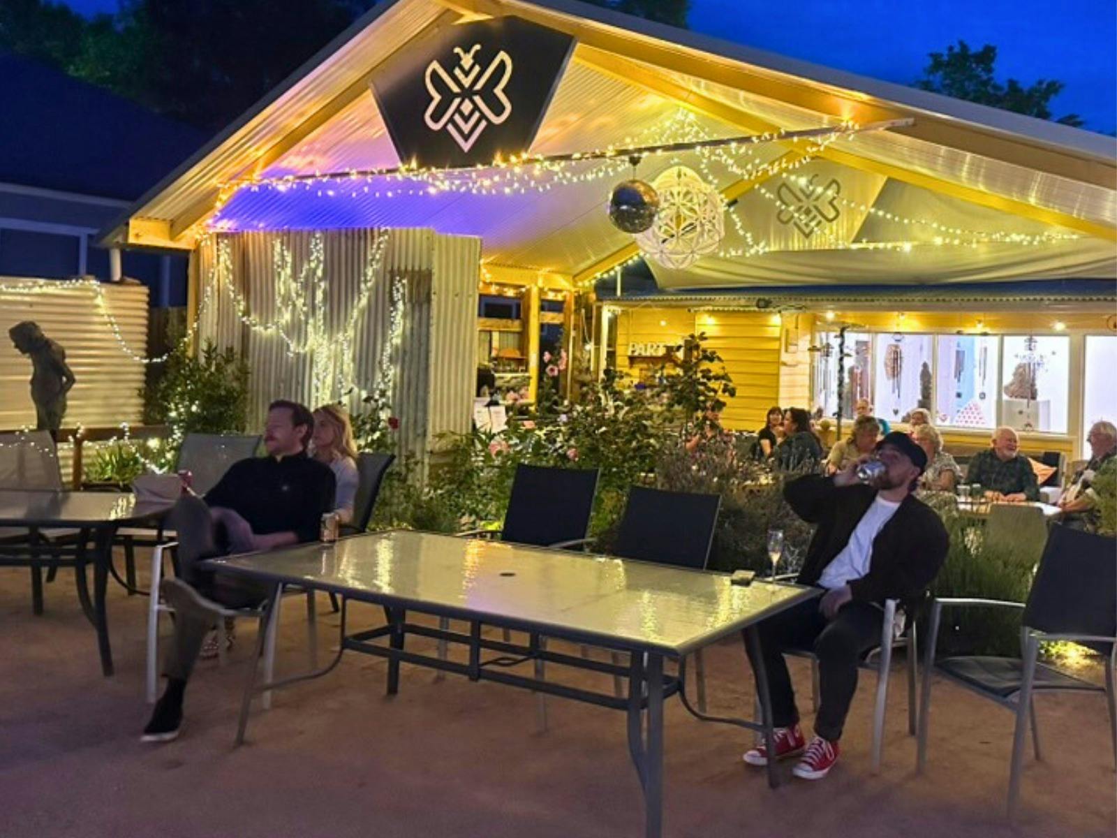 Buzz Bar all in lights at The Queanbeyan Hive