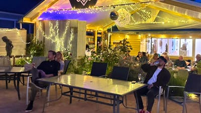 Buzz Bar all in lights at The Queanbeyan Hive