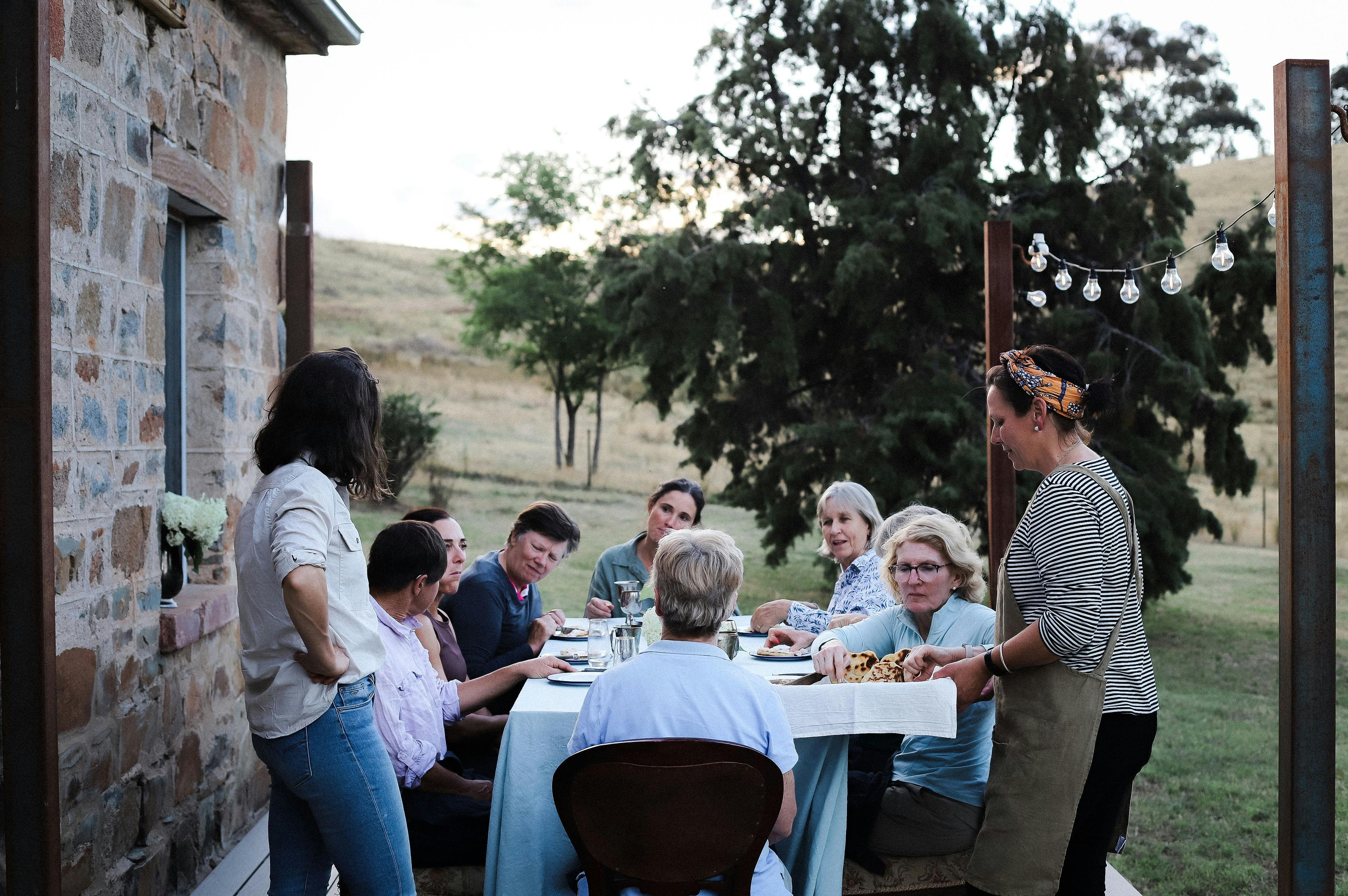 Outdoor dinner party