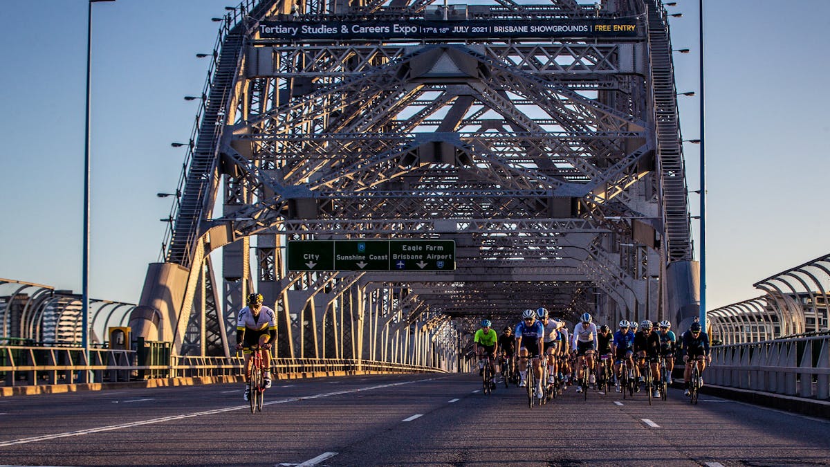 Riders crossing the Story Bridge