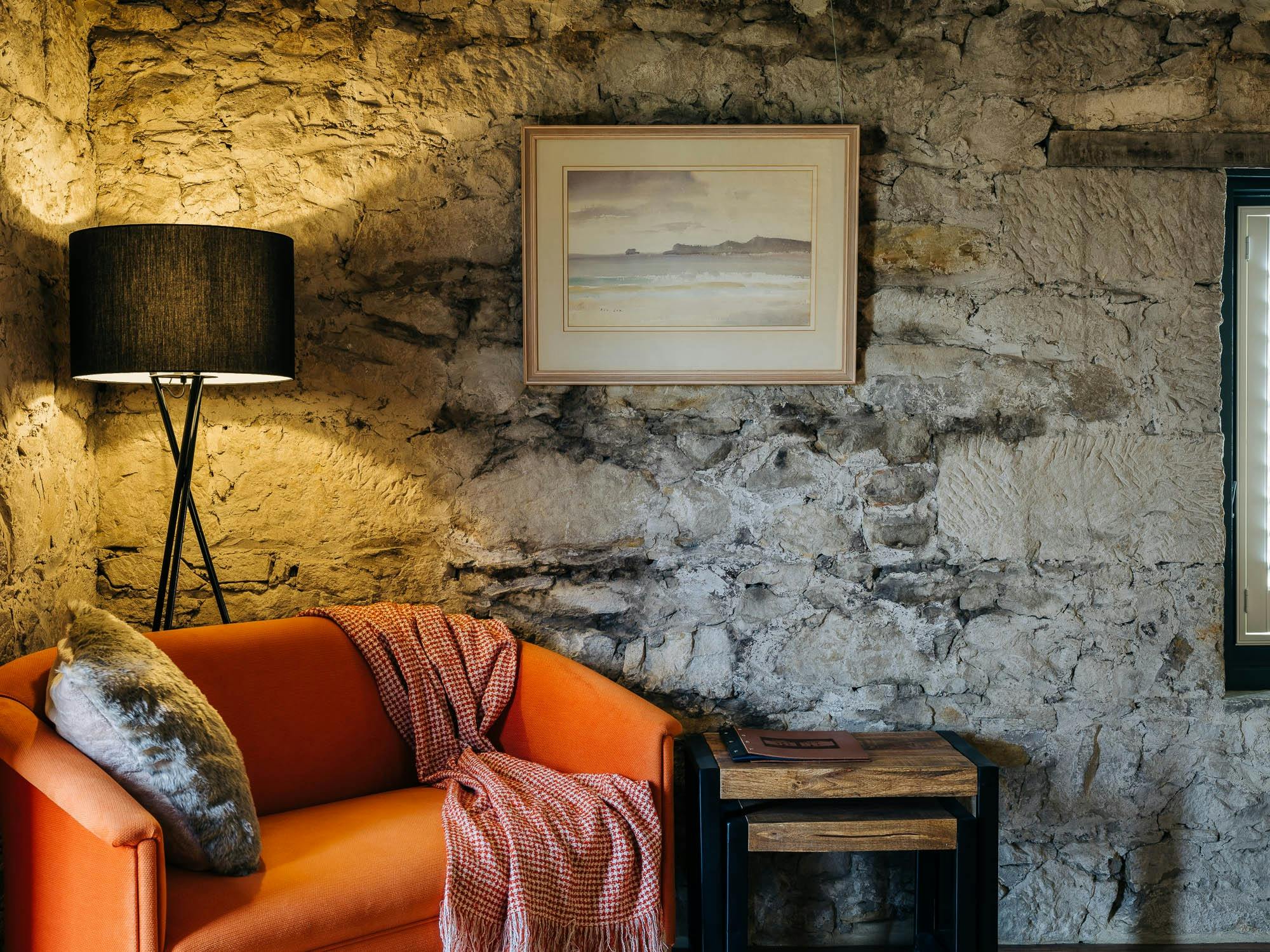 Photo showing the sitting area of one of our suites