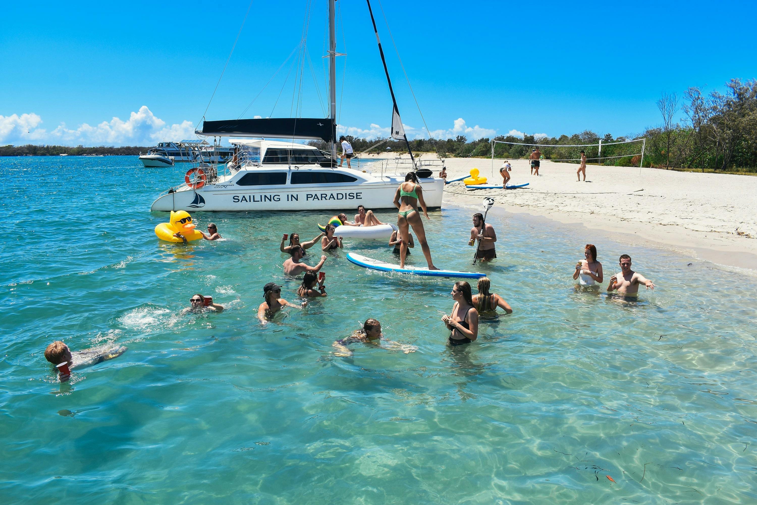 Boat Cruise with Sailing in Paradise to Wavebreak Island