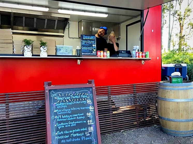 Enjoy casual eats with our Food Van onsite every Friday, Saturday & Sunday at Saddler's Creek Wines