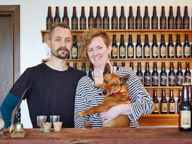 Maris and Kristi at the Robe Town Brewery cellar door