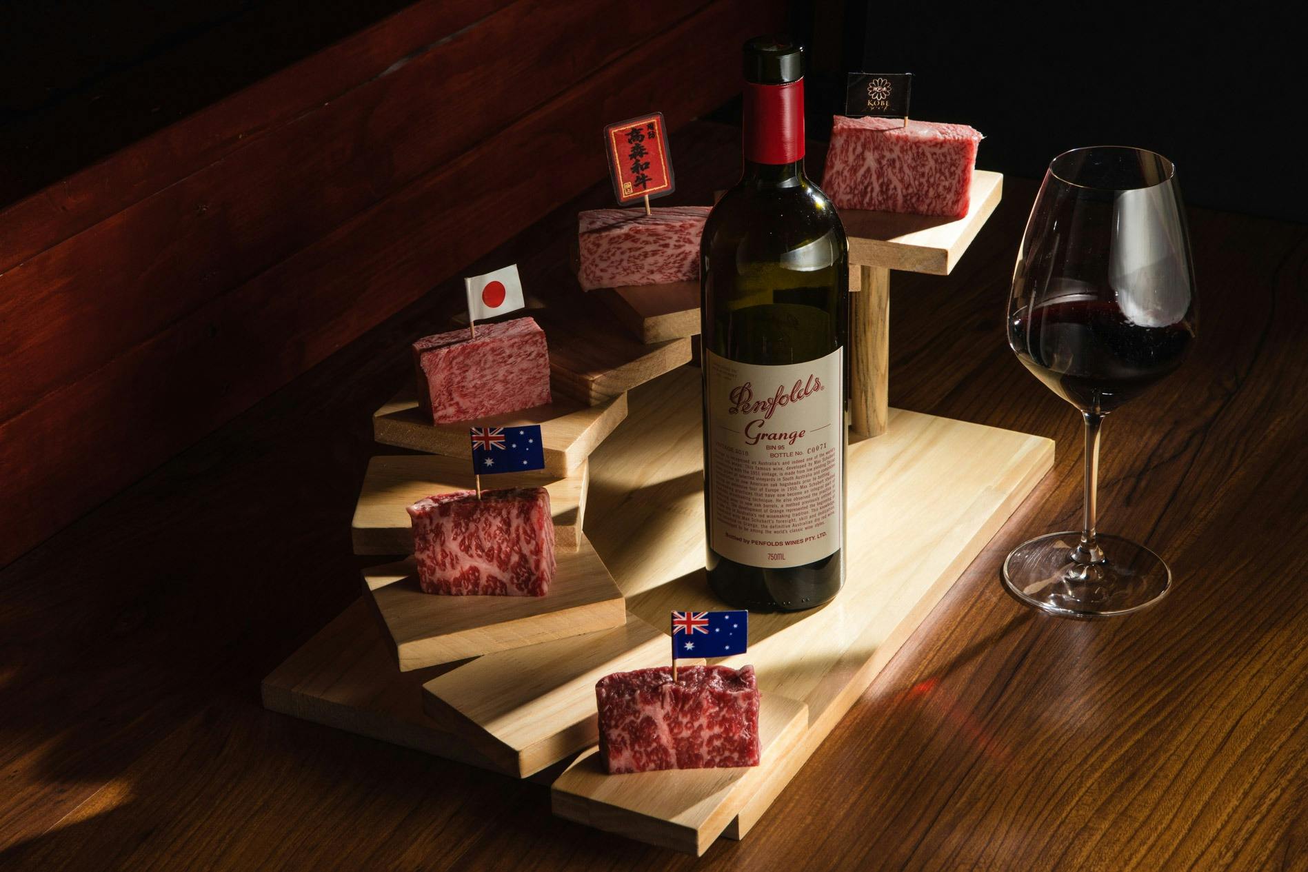 wagyu and penfolds grange