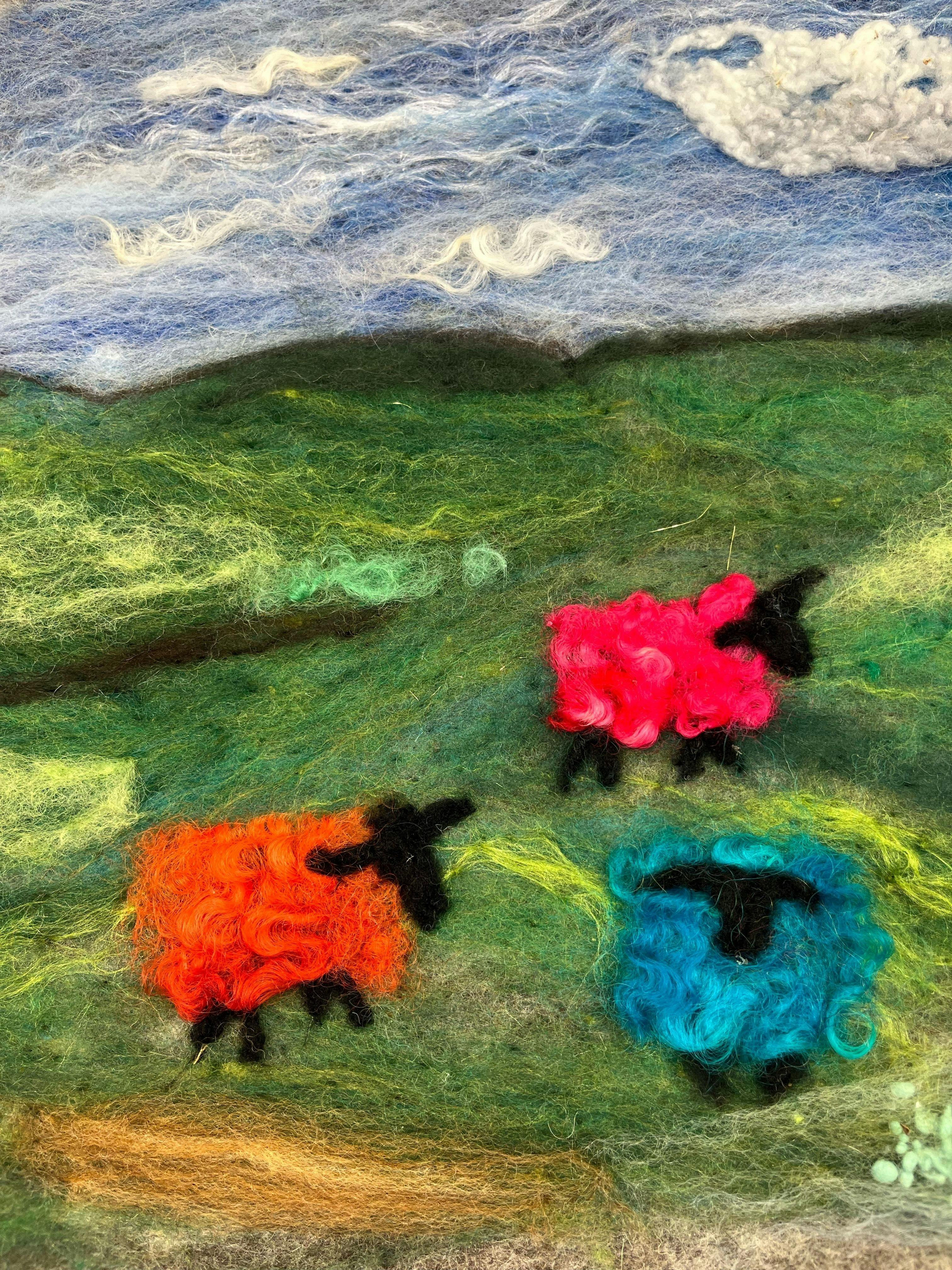 Landscape Wool Painting