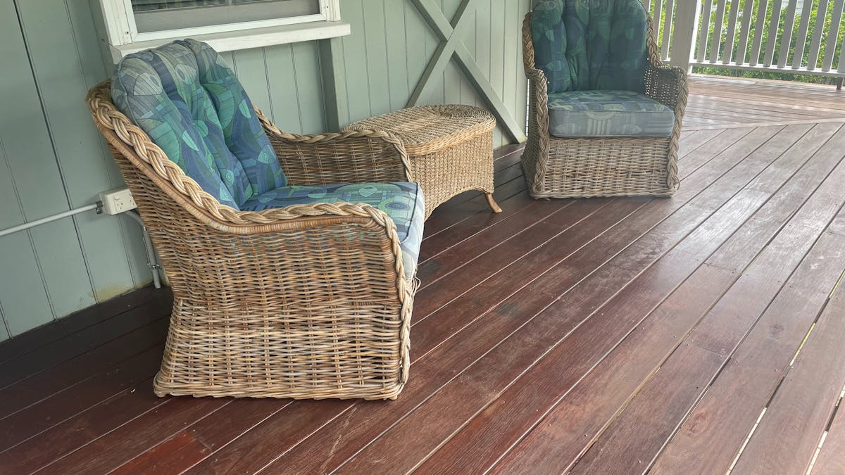 Relax on the upstairs verandah