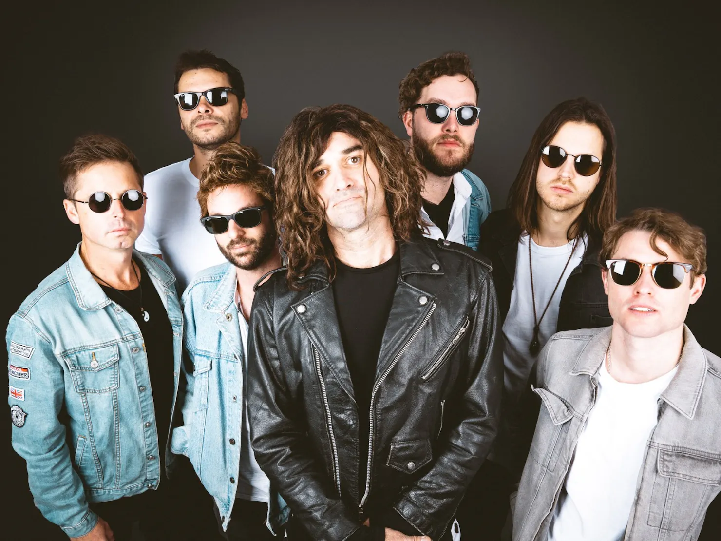 Whole band standing together