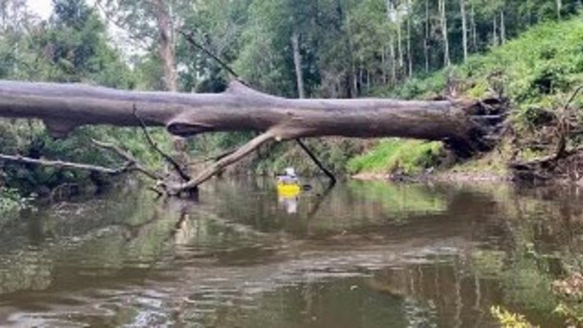 Kayaking at the Big Hole on Yabba Creek a 5 min drive from JImna Base Camp