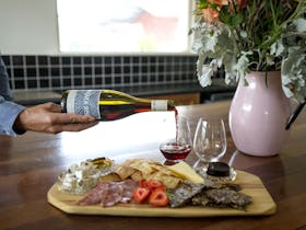 Wine and cheese platter