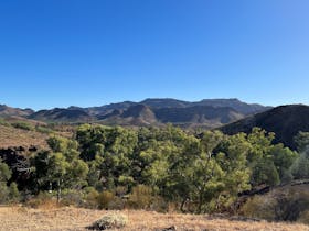 A scenic image of the Northern Flinders Ranges taken from Angorichina Village