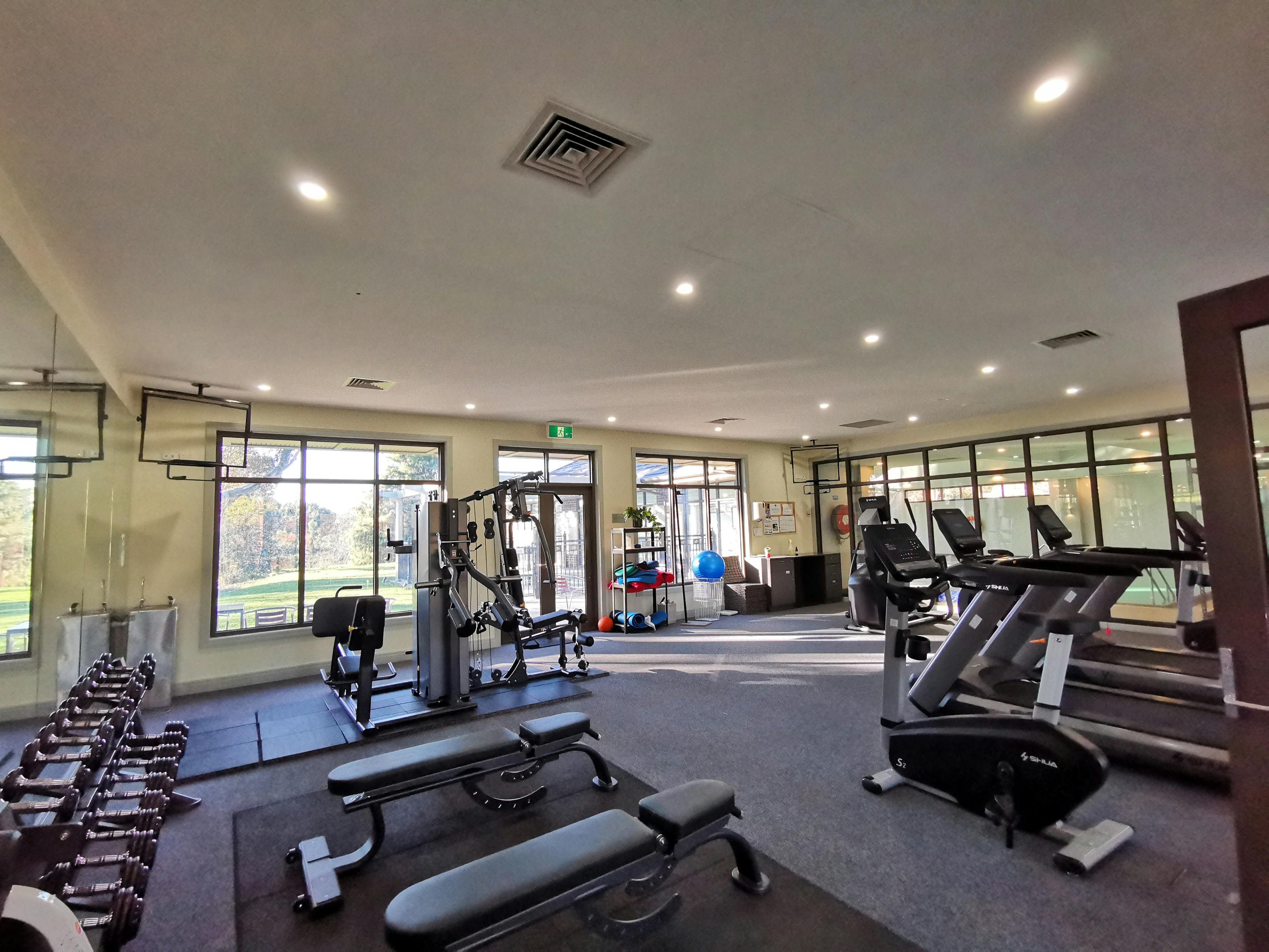 Gymnasium at heritage retreat