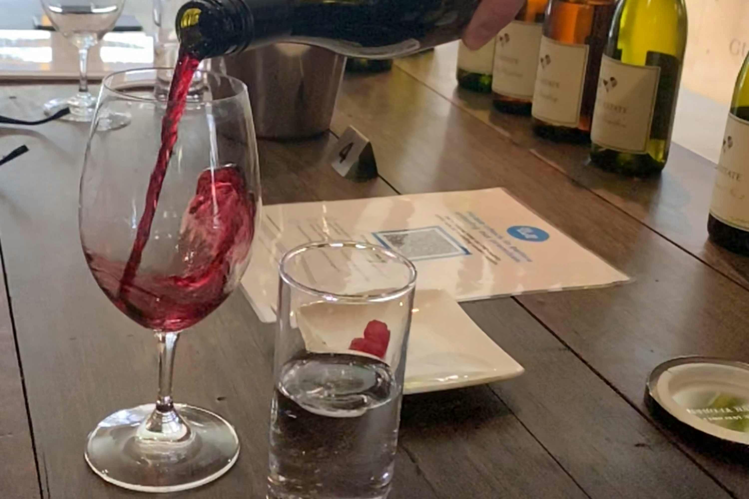 Wine poured at Gundog esate