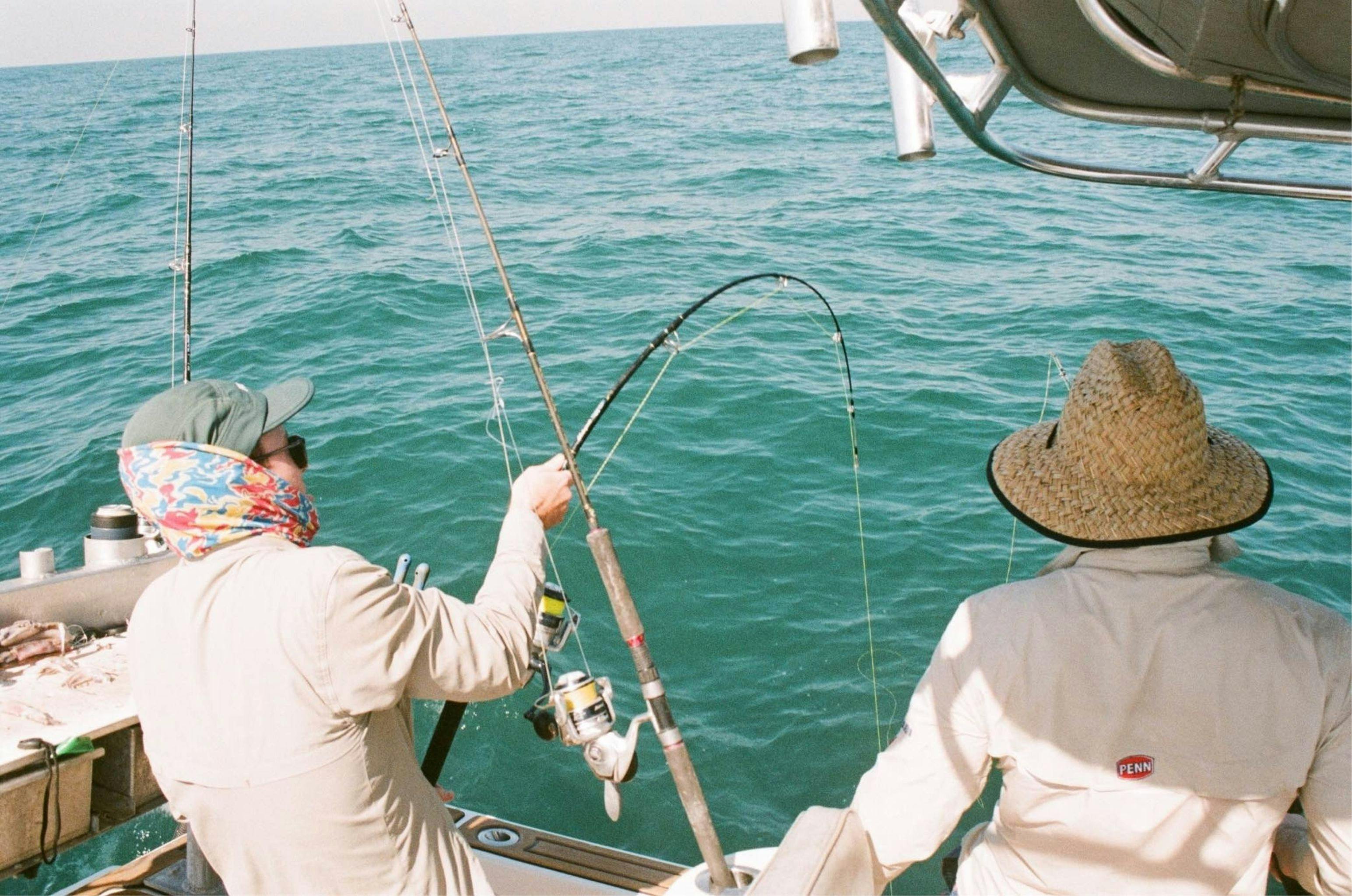 Reeling in a catch from Dundee Beachhg