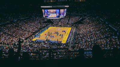 Photo of a huge crowd at Sydney Kings game at Qudos Bank Arena