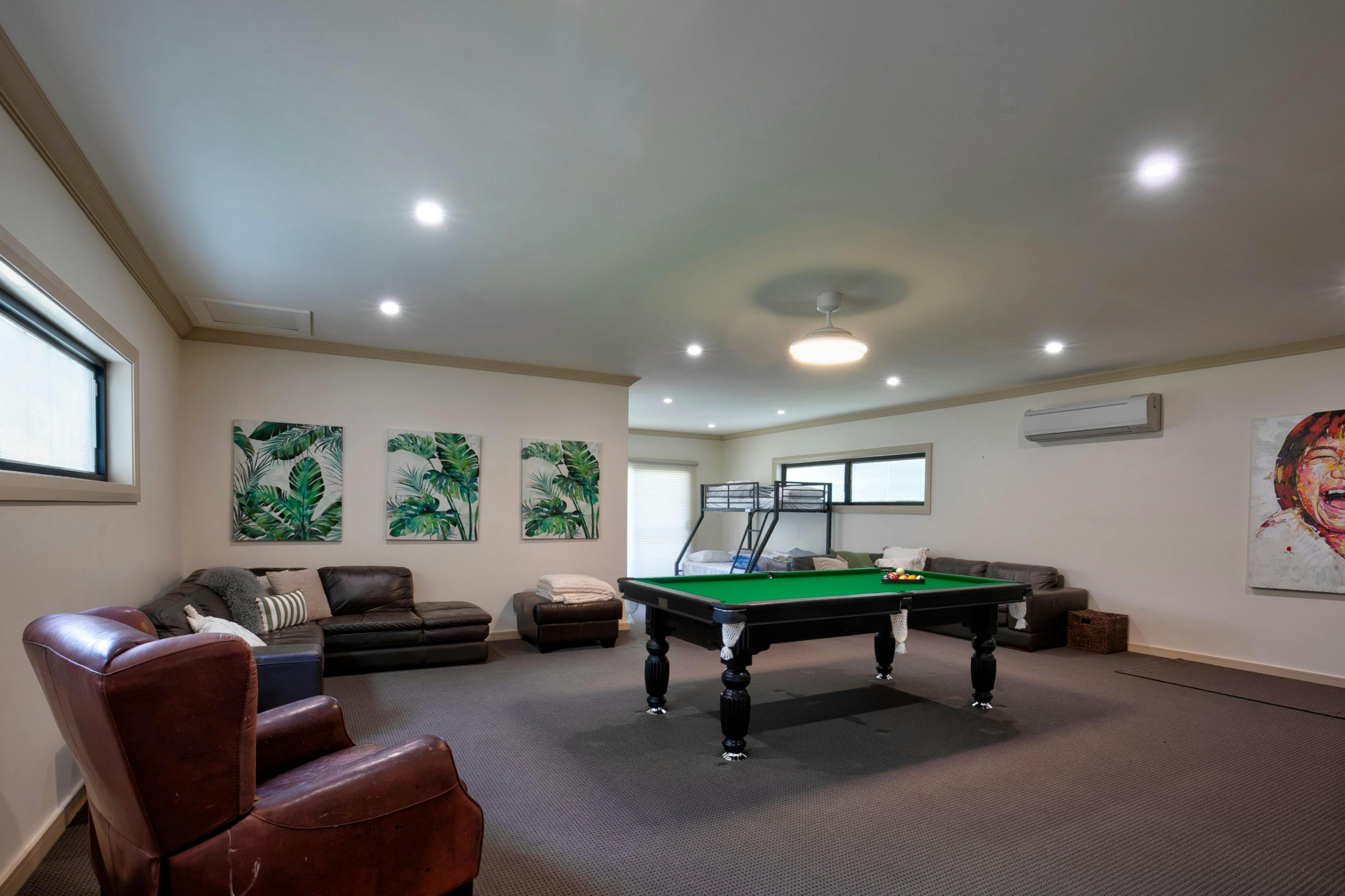 8 ball table and seperate kids wing