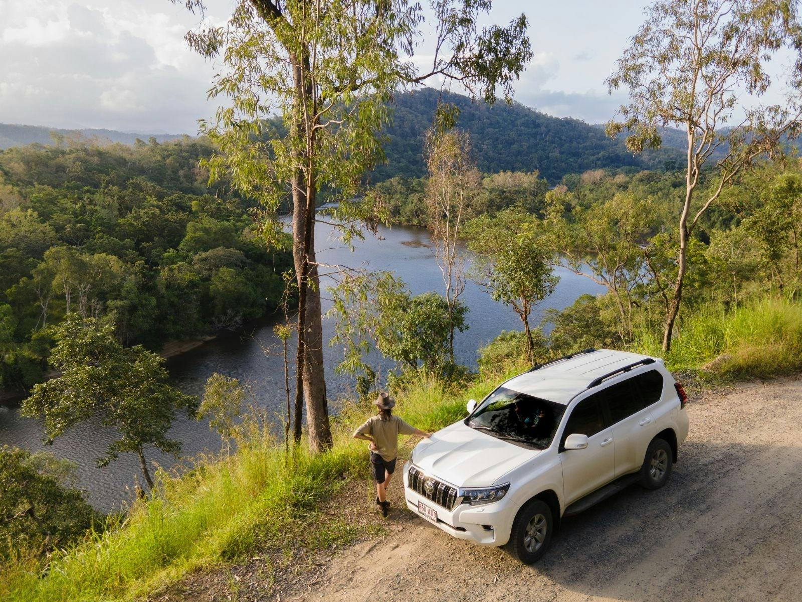 Tour Guide enjoying the scenic view on the 1-Day 4WD Cooktown Tour Tour Guide enjoying the scenic view on the 1-Day 4WD Cooktown Tour