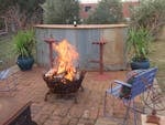 The firepit behind the Overlander carriage