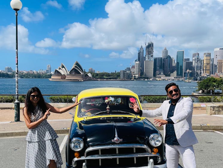 Indian Taxi with Opera House and Harbour Brisge