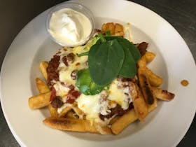 Loaded Fries at Flavours Cafe Boonah
