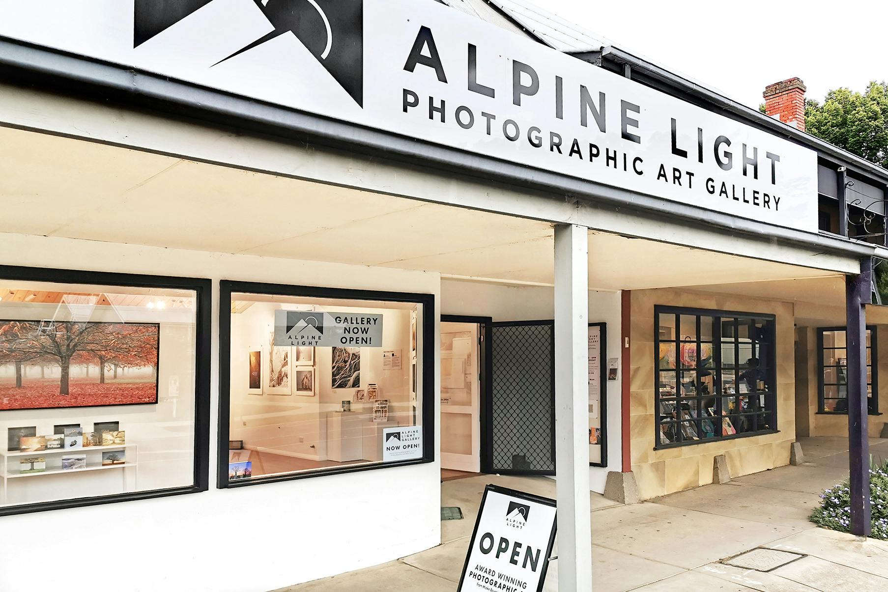 Photograph of the exterior of Alpine Light Gallery