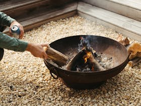 Fire pit, local beer, wood supplied