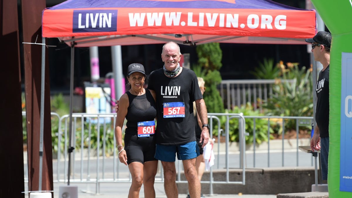 Participants at the Stair Challenge