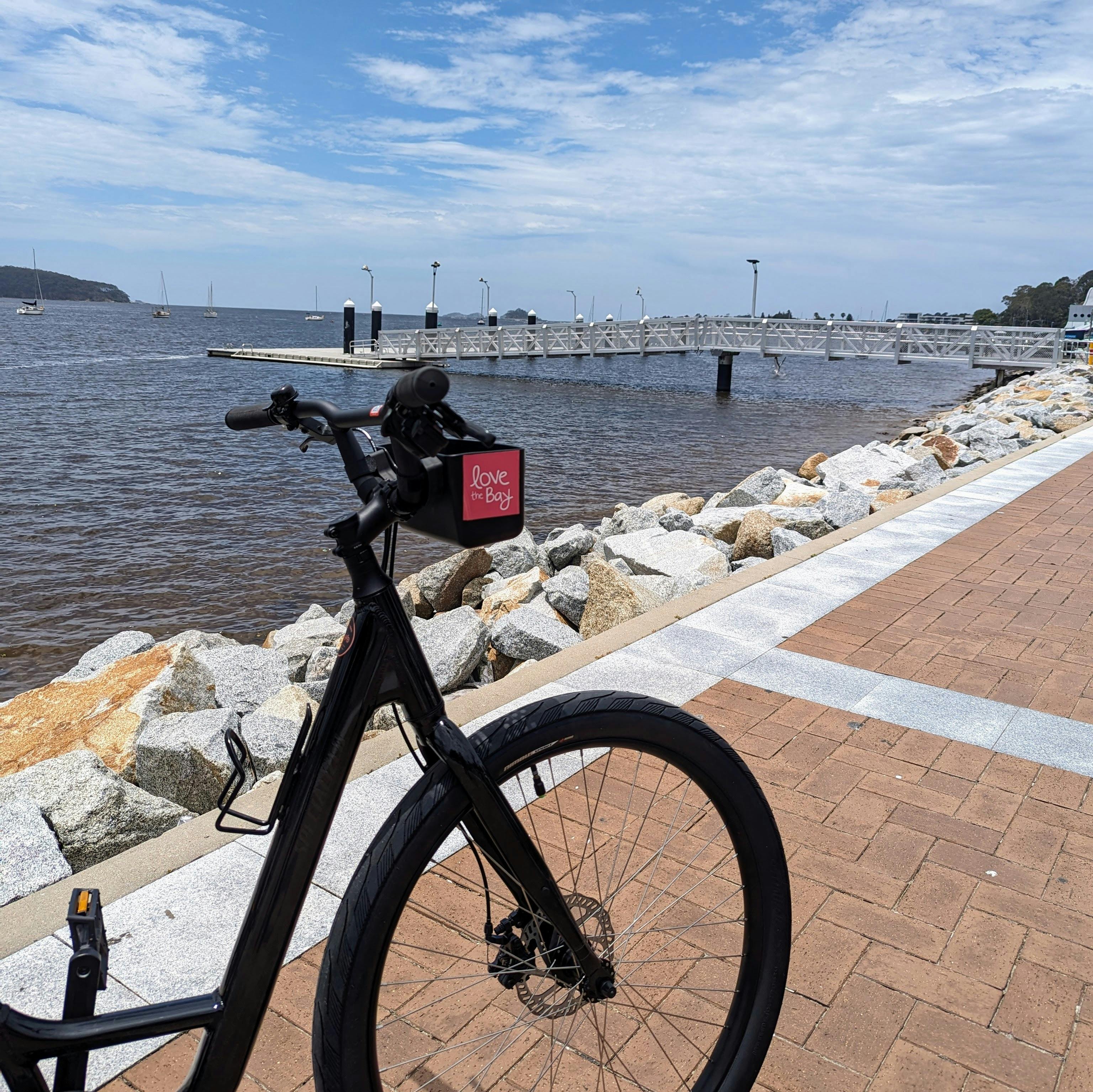 hire bicycle on batemans bay waterfront